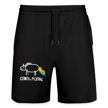 Death Metal Licorne Musique - Short de jogging bio TRAINER Stanley/Stella unisexe - noir - Devant - Nik (191cm) & Marisol (170cm)