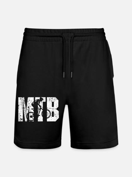 BMX Silhouette Lettering - Stanley/Stella Trainer Unisex Organic Jogging Shorts - black