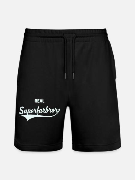 Real Superfarbror - Stanley/Stella Unisex Bio Joggingshorts Trainer - Schwarz