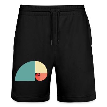 Goldener Schnitt Farbe - Stanley/Stella Unisex Bio Joggingshorts Trainer  - Schwarz - Vorne - Nik (191cm) & Marisol (170cm)