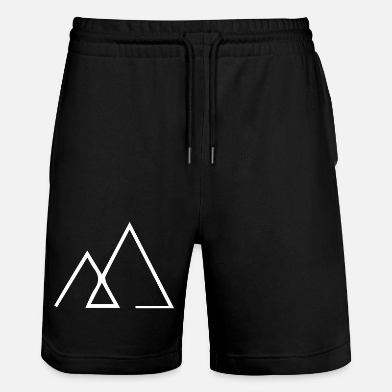 Symbol logo mountain - Stanley/Stella Trainer Unisex Organic Jogging Shorts - black
