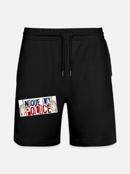 Fick die Polizei - Stanley/Stella Unisex Bio Joggingshorts Trainer - Schwarz