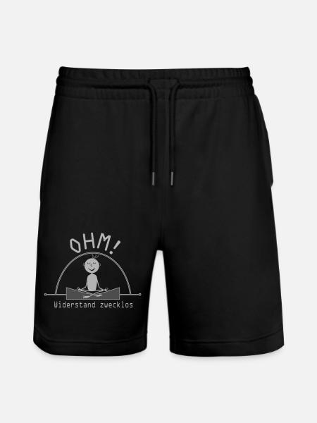 Ohm resistance futile, physicist, electrician - Stanley/Stella Trainer Unisex Organic Jogging Shorts - black
