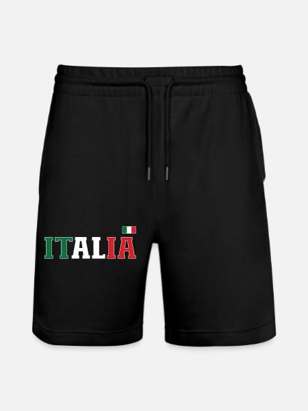 Italy Flag - Stanley/Stella Trainer Unisex Organic Jogging Shorts - black