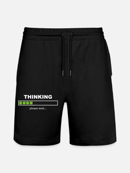 Thinking (Funny Pictures) - Stanley/Stella Trainer Unisex Organic Jogging Shorts - black