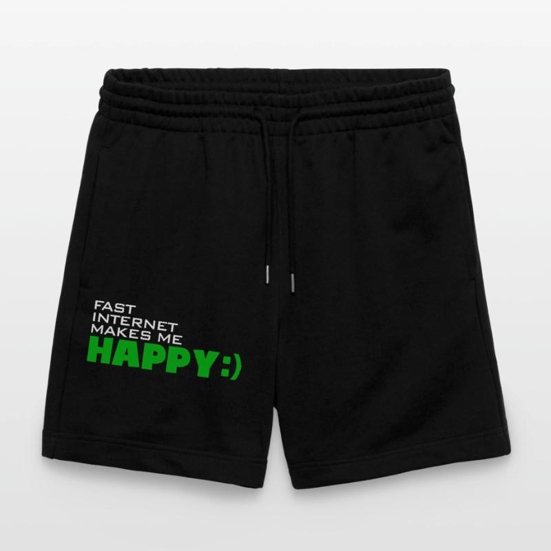 Fast Internet makes me happy - Quickly happy Stanley/Stella Trainer Unisex Organic Jogging Shorts