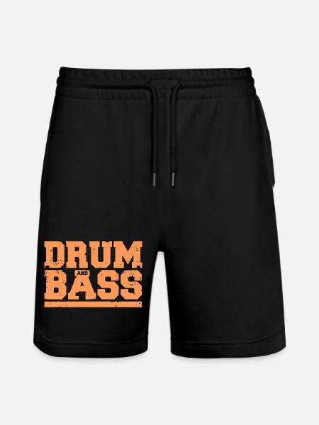 drum and bass drums and bass - Stanley/Stella Trainer Unisex Organic Jogging Shorts - black