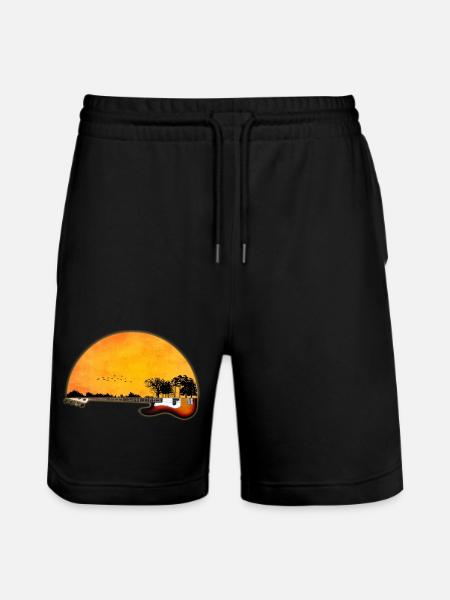 nature guitar - Stanley/Stella Trainer Unisex Organic Jogging Shorts - black