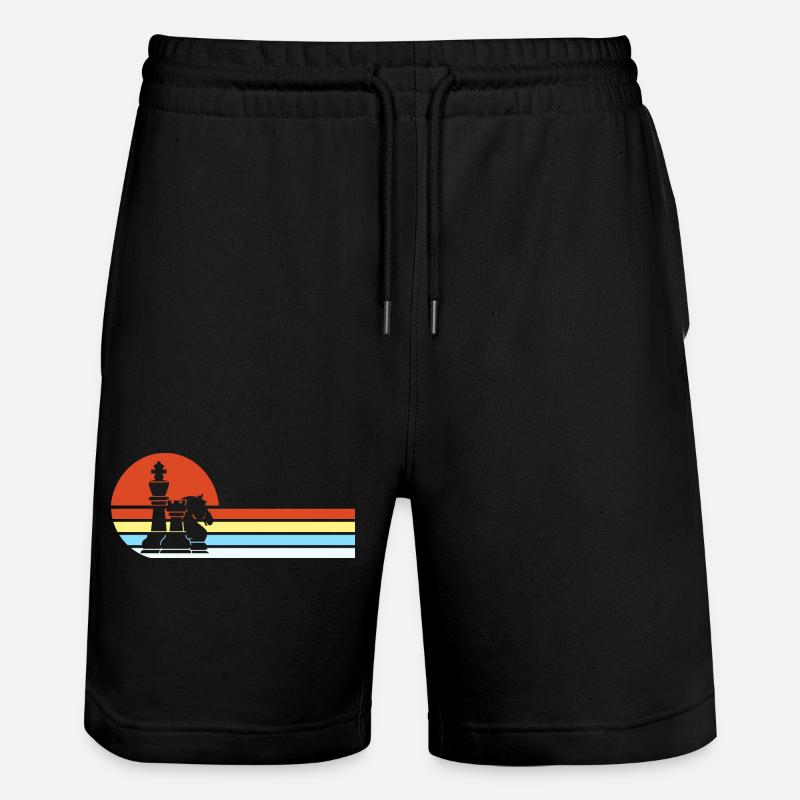 Schach - Stanley/Stella Unisex Bio Joggingshorts Trainer  - Schwarz
