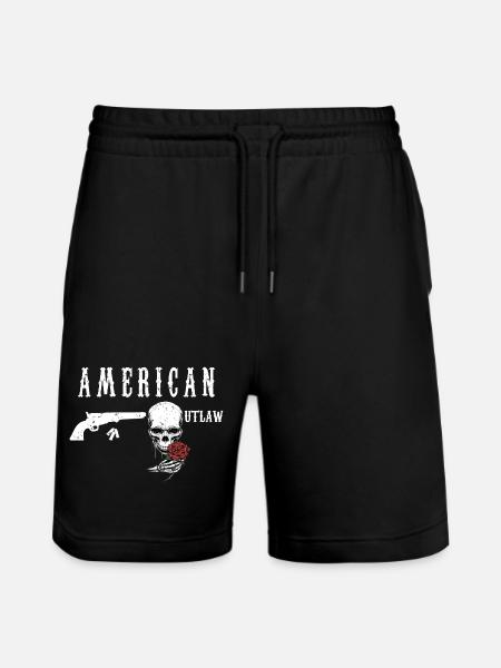 American Outlaw - Stanley/Stella Trainer Unisex Organic Jogging Shorts - black