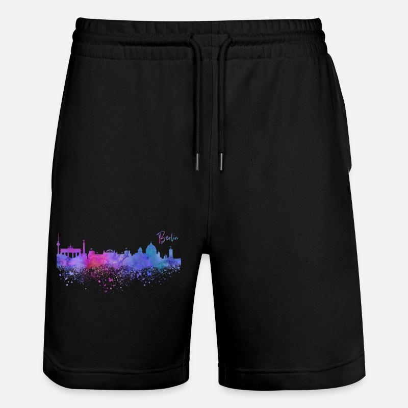 Berlin - Stanley/Stella Unisex Bio Joggingshorts Trainer  - Schwarz