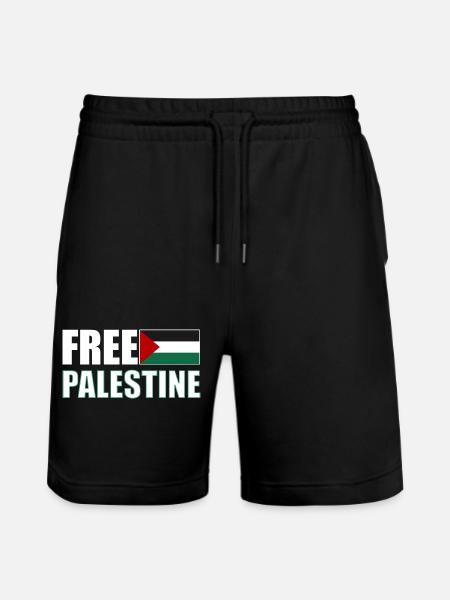 Free Palestine - Stanley/Stella Trainer Unisex Organic Jogging Shorts - black