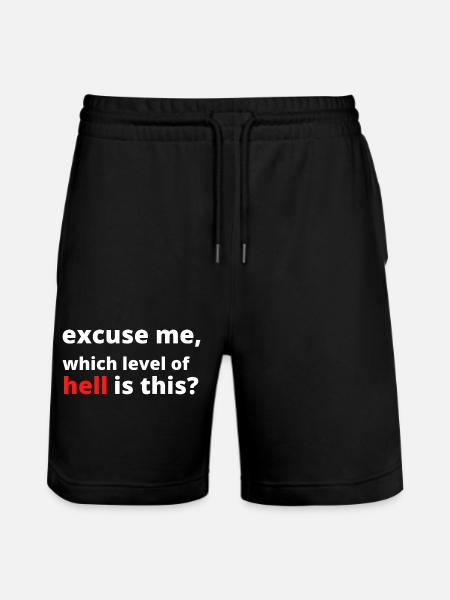 Funny Sarcastic Saying - Stanley/Stella Trainer Unisex Organic Jogging Shorts - black