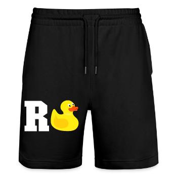 Rente - Stanley/Stella Unisex Bio Joggingshorts Trainer  - Schwarz - Vorne - Nik (191cm) & Marisol (170cm)