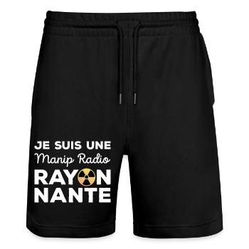 Je suis une manip radio rayonnante Radiologie - Short de jogging bio TRAINER Stanley/Stella unisexe - noir - Devant - Nik (191cm) & Marisol (170cm)