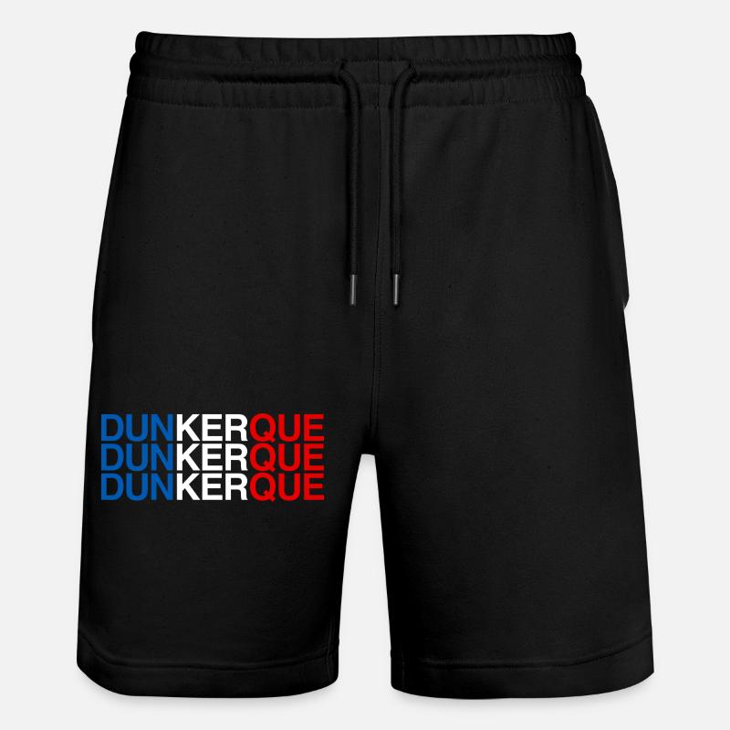 DUNKERQUE France Drapeau Français - Short de jogging bio TRAINER Stanley/Stella unisexe - noir