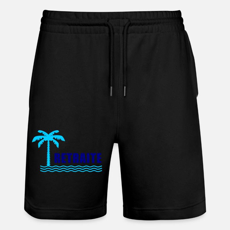 RETRAITE. BONNE RETRAITE. JOYEUSE RETRAITE - Short de jogging bio TRAINER Stanley/Stella unisexe - noir