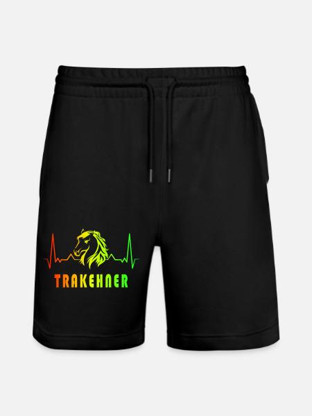 Trakehner Pferde Herzfrequenz Design - Stanley/Stella Unisex Bio Joggingshorts Trainer - Schwarz