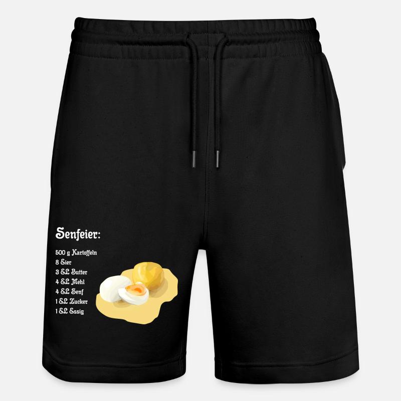 Senfeier Rezept - Stanley/Stella Unisex Bio Joggingshorts Trainer - Schwarz