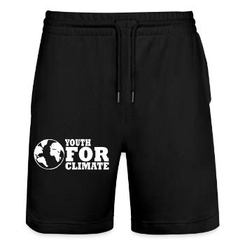 Youth for climate - Short de jogging bio TRAINER Stanley/Stella unisexe - noir - Devant - Nik (191cm) & Marisol (170cm)