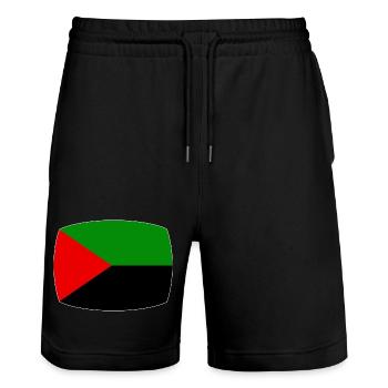 Martinique rote Flagge grün schwarz - Stanley/Stella Unisex Bio Joggingshorts Trainer  - Schwarz - Vorne - Nik (191cm) & Marisol (170cm)