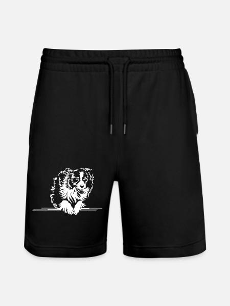 Australian Shepherd "Black Edition" - Stanley/Stella Trainer Unisex Organic Jogging Shorts - black