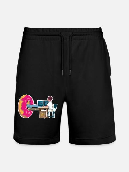 Técnico de radiología TAC Donut Radiología - Pantalones cortos de deporte ecológicos unisex Trainer de Stanley/Stella - negro