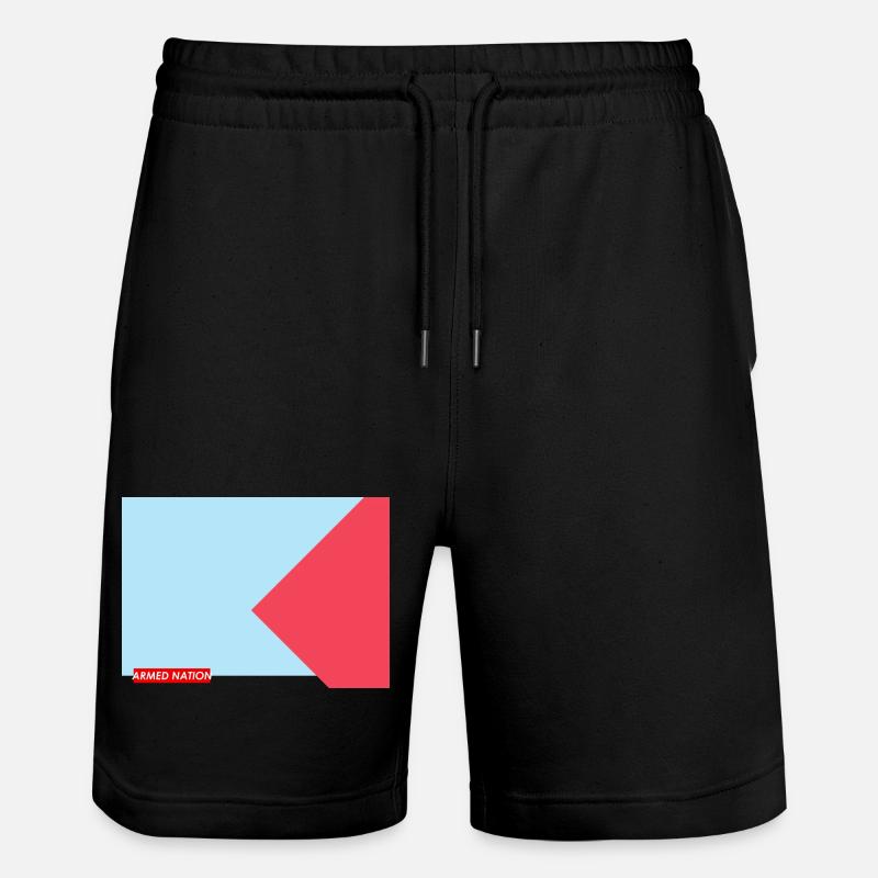 BLEU ROUGE 2025 - Short de jogging bio TRAINER Stanley/Stella unisexe - noir
