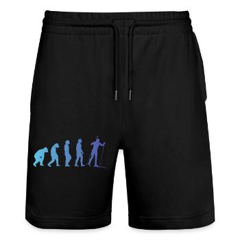 Biathlon Sports d’hiver Evolution Cadeau Biathlète - Short de jogging bio TRAINER Stanley/Stella unisexe - noir - Devant - Nik (191cm) & Marisol (170cm)