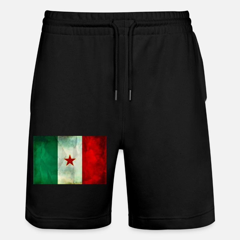 T-shirt drapeau partisan Brigades Garibaldi - Short de jogging bio TRAINER Stanley/Stella unisexe - noir