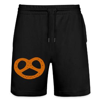 Pretzel Bakery Gift Baker - Stanley/Stella Trainer Unisex Organic Jogging Shorts - black - Front - Nik (191cm) & Marisol (170cm)