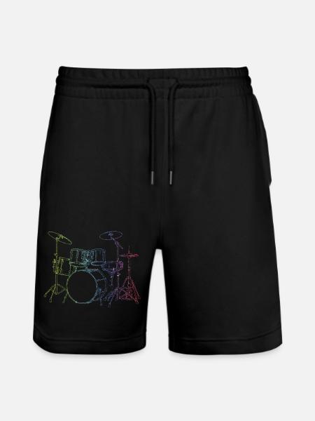 Drumset Sticks Drummer Drums Drummer - Stanley/Stella Trainer Unisex Organic Jogging Shorts - black