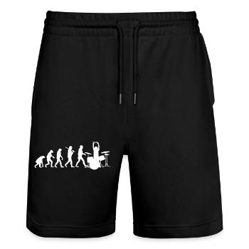 EVOLUTION - Drummer - Schlagzeug - Stanley/Stella Unisex Bio Joggingshorts Trainer  - Schwarz - Vorne - Nik (191cm) & Marisol (170cm)