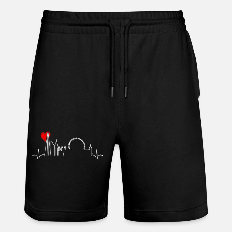 Battement de cœur urbain Skyline - Short de jogging bio TRAINER Stanley/Stella unisexe - noir
