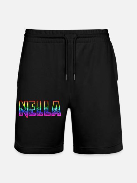 nella rs rainbow - Stanley/Stella Trainer Unisex Organic Jogging Shorts - black