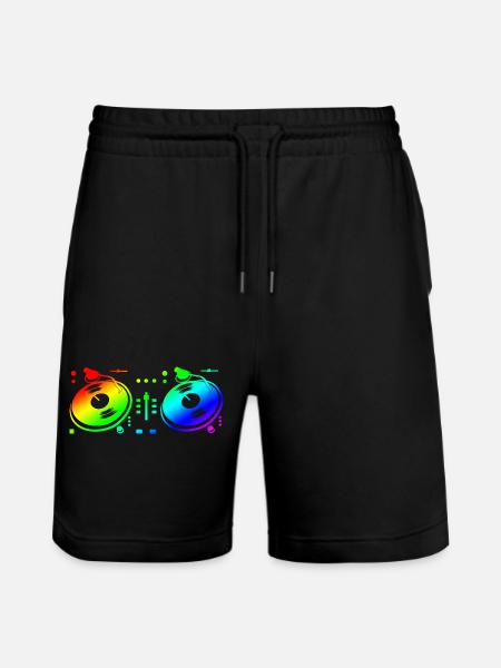 Turntable Disc Jockey - Stanley/Stella Unisex Bio Joggingshorts Trainer  - Schwarz