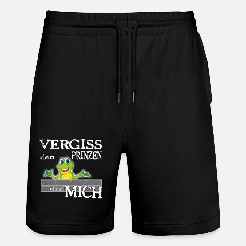 Frosch König textile Geschenkidee - Stanley/Stella Unisex Bio Joggingshorts Trainer  - Schwarz