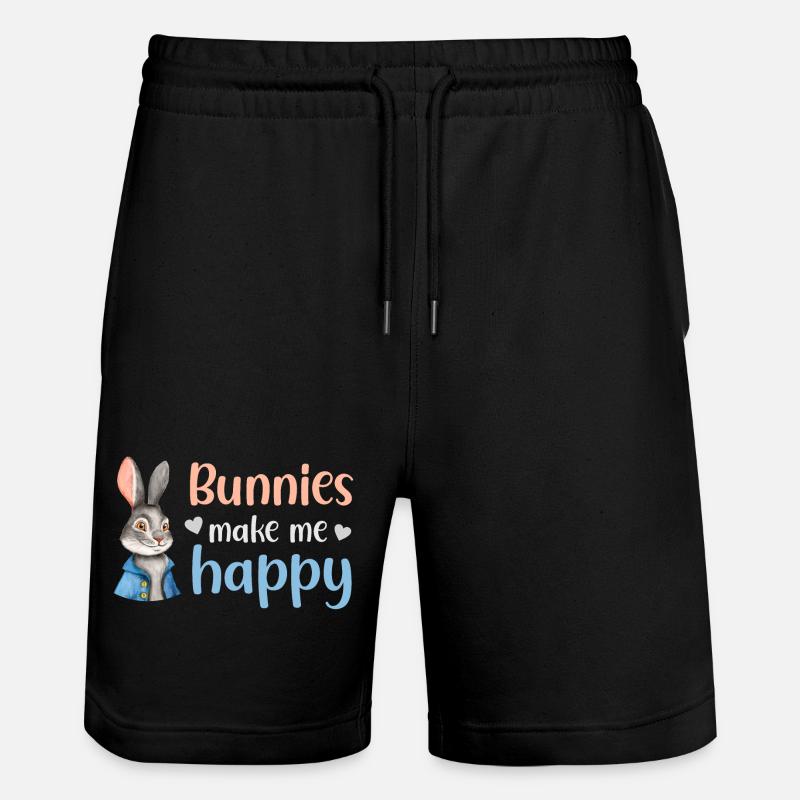Rabbit Rabbit - Stanley/Stella Trainer Unisex Organic Jogging Shorts - black