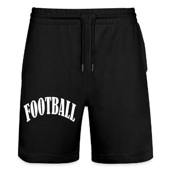 football fan highschool springbreak goal sticker - Stanley/Stella Unisex Bio Joggingshorts Trainer  - Schwarz - Vorne - Nik (191cm) & Marisol (170cm)