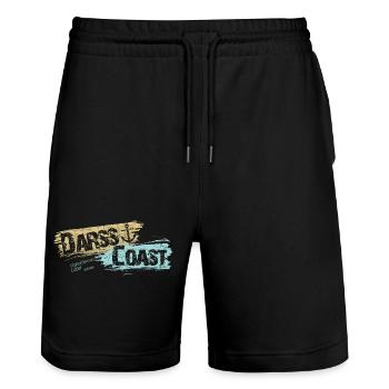 DarssCoast - Original Brand - Stanley/Stella Unisex Bio Joggingshorts Trainer  - Schwarz - Vorne - Nik (191cm) & Marisol (170cm)