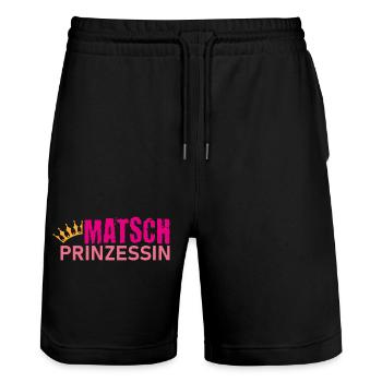 Muddy run shirt Matsch Prinzessin Laufshirt Team - Stanley/Stella Unisex Bio Joggingshorts Trainer  - Schwarz - Vorne - Nik (191cm) & Marisol (170cm)