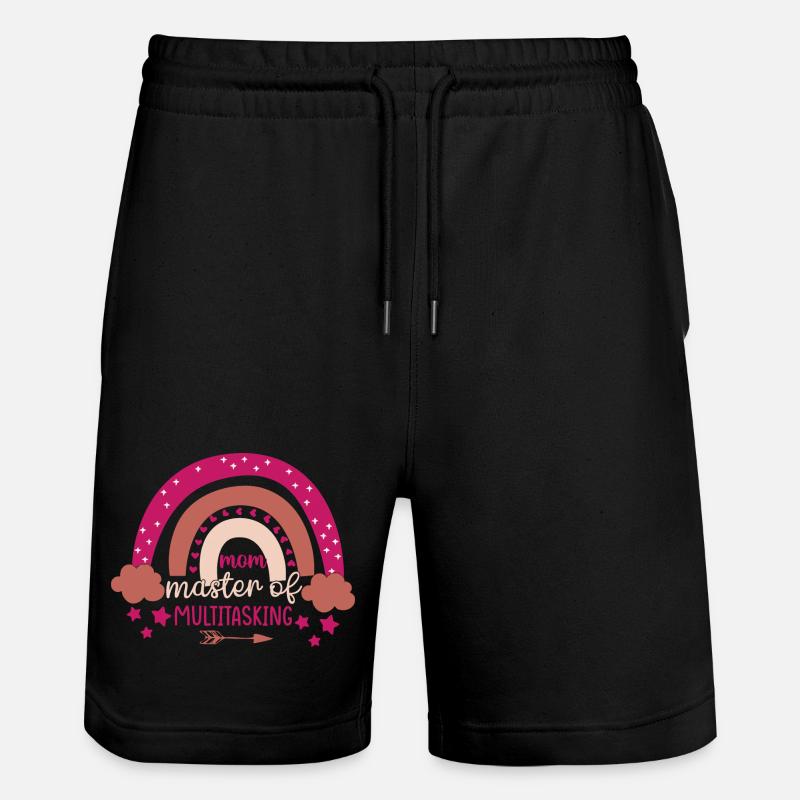 Maman Reine du Multitâche Arc-en-ciel - Short de jogging bio TRAINER Stanley/Stella unisexe - noir
