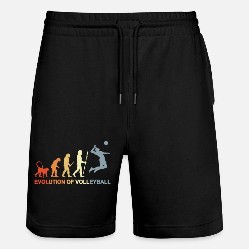 Evolution of a volleyball player - Stanley/Stella Trainer Unisex Organic Jogging Shorts - black