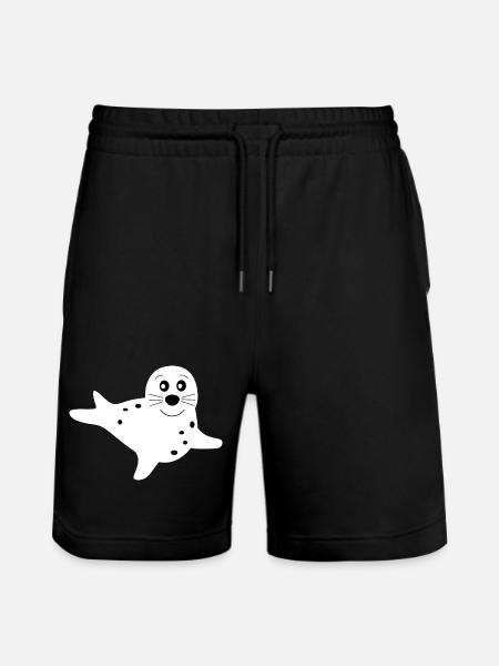 sæl hvide sæler sæler dyr - Stanley/Stella Trainer økologiske unisex joggingshorts - sort