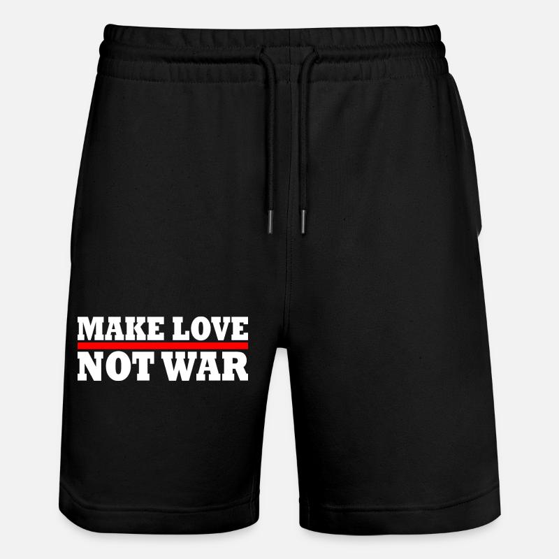 Make love not war - Short de jogging bio TRAINER Stanley/Stella unisexe - noir