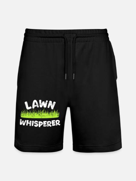 Rasenmäher Garten Gärtner - Stanley/Stella Unisex Bio Joggingshorts Trainer - Schwarz