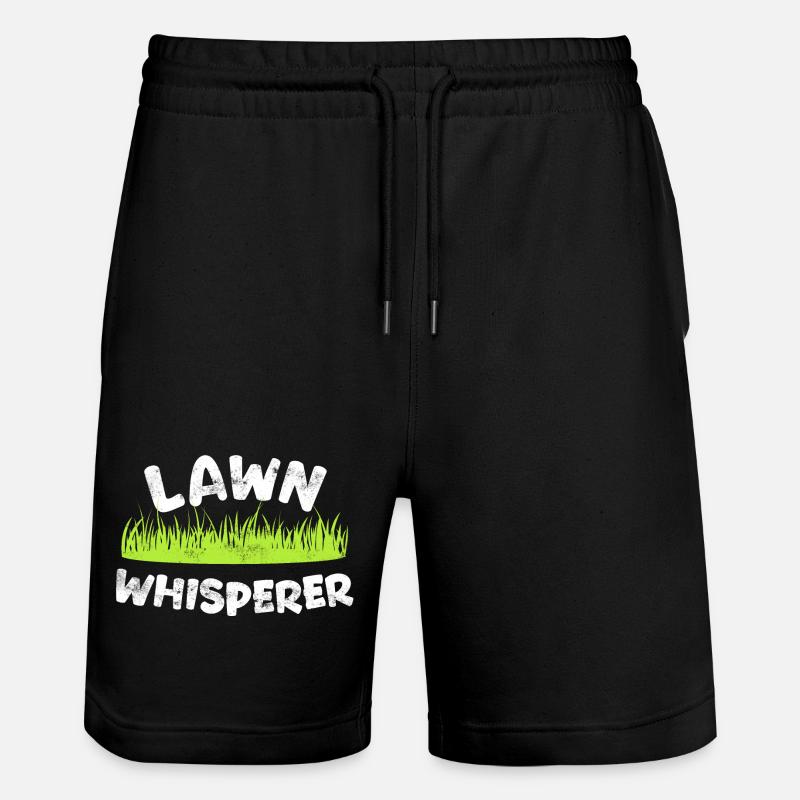 Rasenmäher Garten Gärtner - Stanley/Stella Unisex Bio Joggingshorts Trainer  - Schwarz