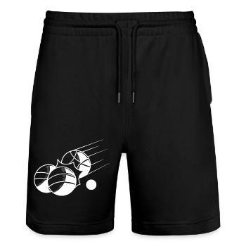 Boules de boule pour Bouler Boules Boulekugel - Short de jogging bio TRAINER Stanley/Stella unisexe - noir - Devant - Nik (191cm) & Marisol (170cm)
