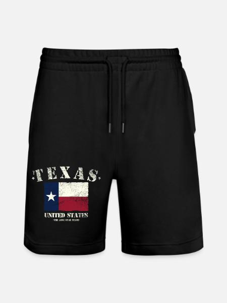 Texas - Stanley/Stella Trainer Unisex Organic Jogging Shorts - black