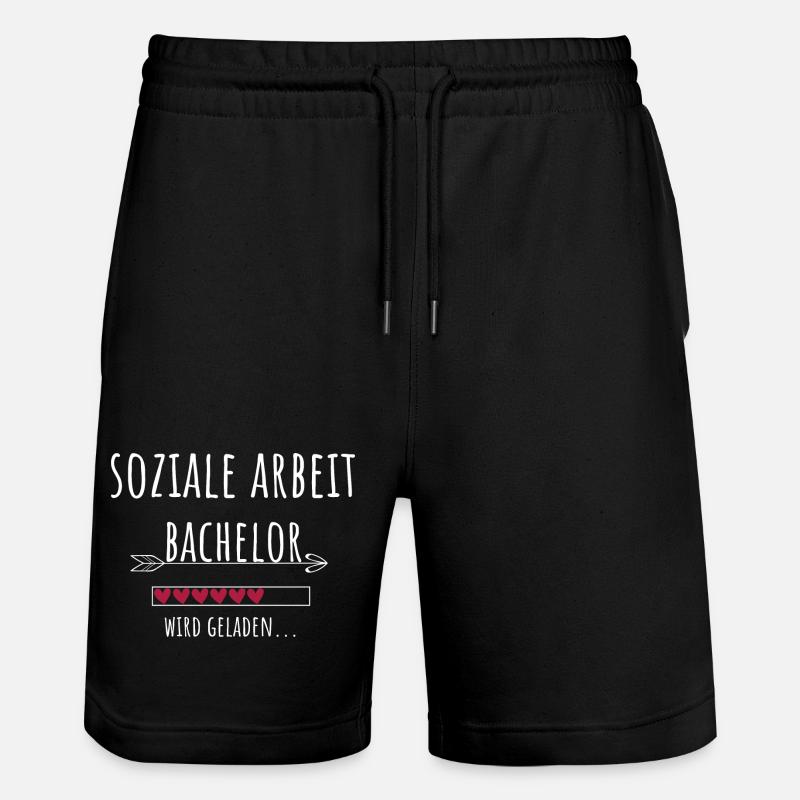 Soziale Arbeit Bachelor Studium Student Geschenk - Stanley/Stella Unisex Bio Joggingshorts Trainer  - Schwarz